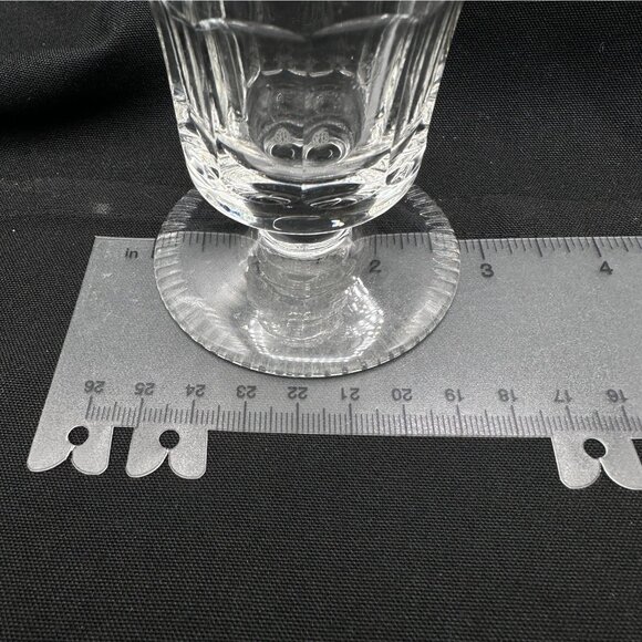 Vintage European Cut Crystal Pedestal Starburst Vase 8.25 Inch - Picture 10 of 10